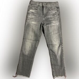 Authentic Nili Lotan charcoal wash straight leg designer jeans size 26